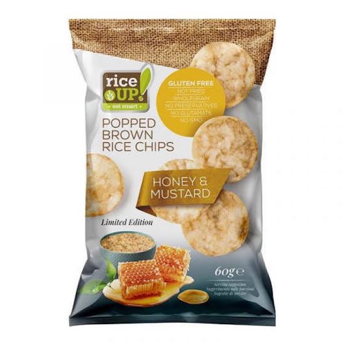 Rice up, Reis-Chips mit Honig-Senf-Geschmack, 60g.