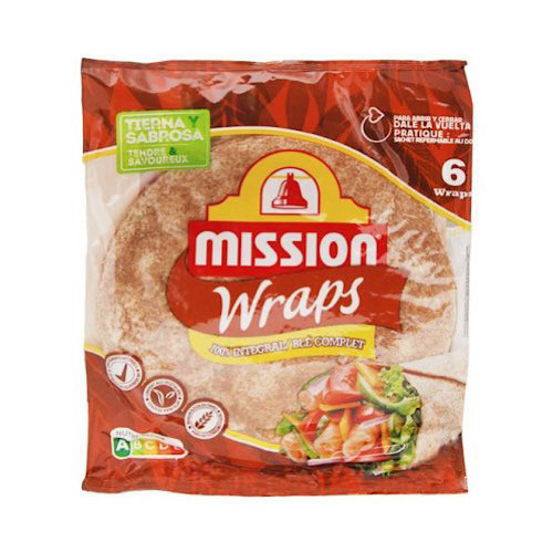 MISSION Wrap Vollkorn 25 cm, 370 g (6 Stk./Packung) 