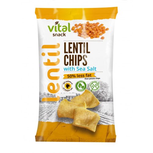 Vital lencse chips tengeri sóval 65 g